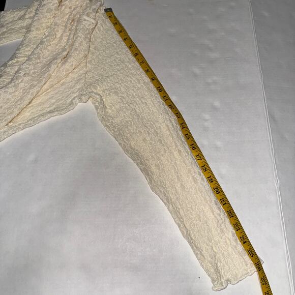 Arizona Jean Co Womens XXL Lace Top Cottagecore Dainty Feminine Peasant Stretch - Picture 7 of 9